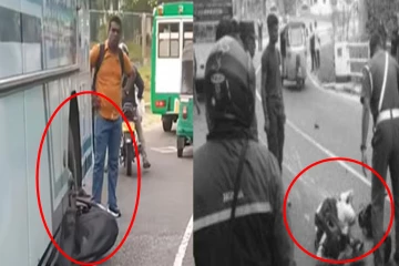 மோட்டார் சைக்கிளில் பயணித்த மாணவர்களுக்கு எமனான பேருந்து; 12-ஆம் வகுப்பு மாணவர் உயிரிழப்பு