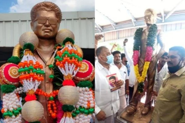 நடிகர் விஜய்க்கு முழு உருவச்சிலையை வைத்த ரசிகர்கள்- அட்டகாசமான சிலை இதோ | Vijay Full Statue In Chennai
