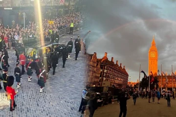 பிரித்தானிய மகாராணியாரின் இறுதிச்சடங்கின்போது மீண்டும் வானில் தோன்றிய ஒரு அதிசயம்