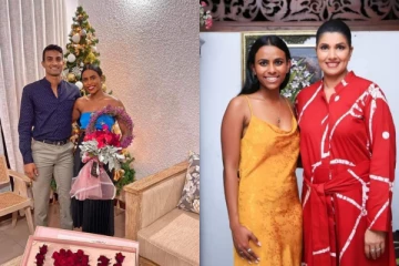 පුතා ගෙදරට ගෙනා තරුණියව එක හිතින් පිළිගත් සුපිරි ක්රීඩක හෂාන් තිලකරත්නගේ බිරිඳ(PHOTOS)