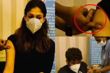 ஊசியில்லாமல் தடுப்பூசி போட்டுக் கொண்டாரா நயன்தாரா? சமூகவலைதளத்தில் எழுந்த கேள்வி... சர்ச்சையை கிளப்பிய புகைப்படம்