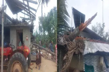 மட்டக்களப்பில் மினி சூறாவளி ; வீடுகள் சேதம்