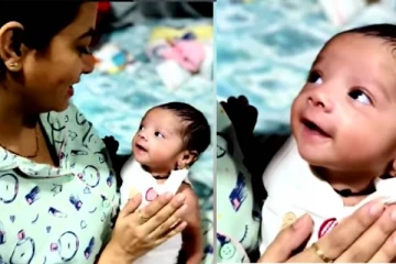 என்னமா பாடுறீங்க.. அம்மாவின் தாலாட்டிற்கு மெய்மறந்து போன குட்டிகுழந்தை - வைரல் வீடியோ