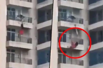 9-வது மாடியிலிருந்து அடுத்தடுத்து குதித்த கணவன், மனைவி: பதற வைக்கும் காட்சி