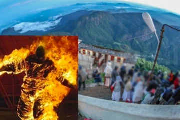 ශ්‍රී පාද වන්දනාවේ ගිය පුද්ගලයෙකු සිරුරට ගිනි තබා ගනී..හේතුව මෙන්න.