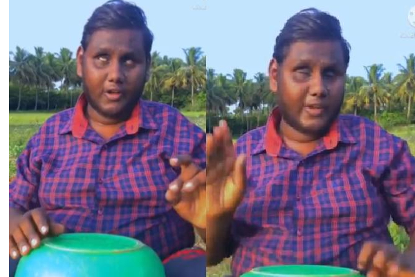 கண் தெரியாத இளைஞரின் திறமை...கமல் குரலில் பத்தல பத்தல பாடிலை பாடி மிரள விட்ட காட்சி | Viral Vikram Move Paththala Paththala Song