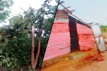 தமிழர் பகுதியில் மினி சூறாவளி ; 12 வீடுகள் சேதம்