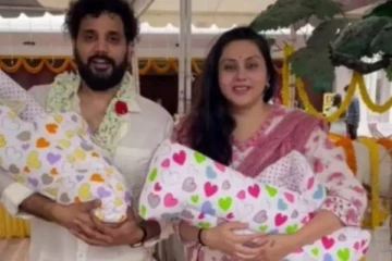 கோகலமாக நடந்த நடிகை நமீதா மகன்களின் பெயர் சூட்டும் விழா- கலக்கல் புகைப்படங்கள் இதோ