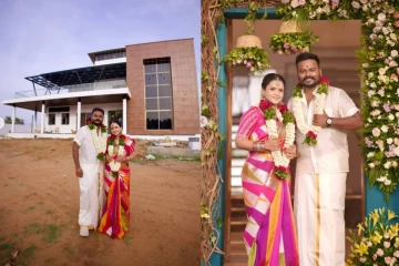 சொந்த உழைப்பில் பிரம்மாண்ட வீடு கட்டியுள்ள தொகுப்பாளினி மணிமேகலை... House Warming புகைப்படங்கள்