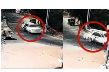 ரிக்ஷாக்காரரை சாலை விபத்தில் இழுத்துச் சென்ற கார் - பதற வைக்கும் சிசிடிவி வீடியோ வைரல்...!