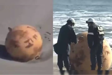 ஜப்பான் கடற்கரையில் ஒதுங்கிய மர்ம பொருள்: குழப்பத்தில் அதிகாரிகள்: வீடியோ