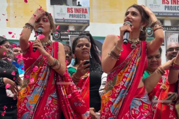 மால் திறப்பு விழாவுக்கு சேலையில் வந்த ஸ்ரீலீலா.. நடந்த சம்பவத்தால் அவரே ஆச்சர்யம்