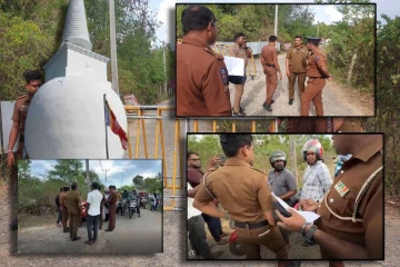 தையிட்டி விகாரை காணி அளவீடு : காவல்துறையினரின் கெடுபிடியால் பதற்றம்