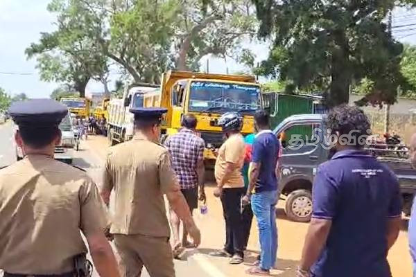 கிளிநொச்சியில் போராட்டத்தில் குதித்த கனரக வாகன சாரதிகள் | Police Round Up Vehicles Using Kerosene Diesel