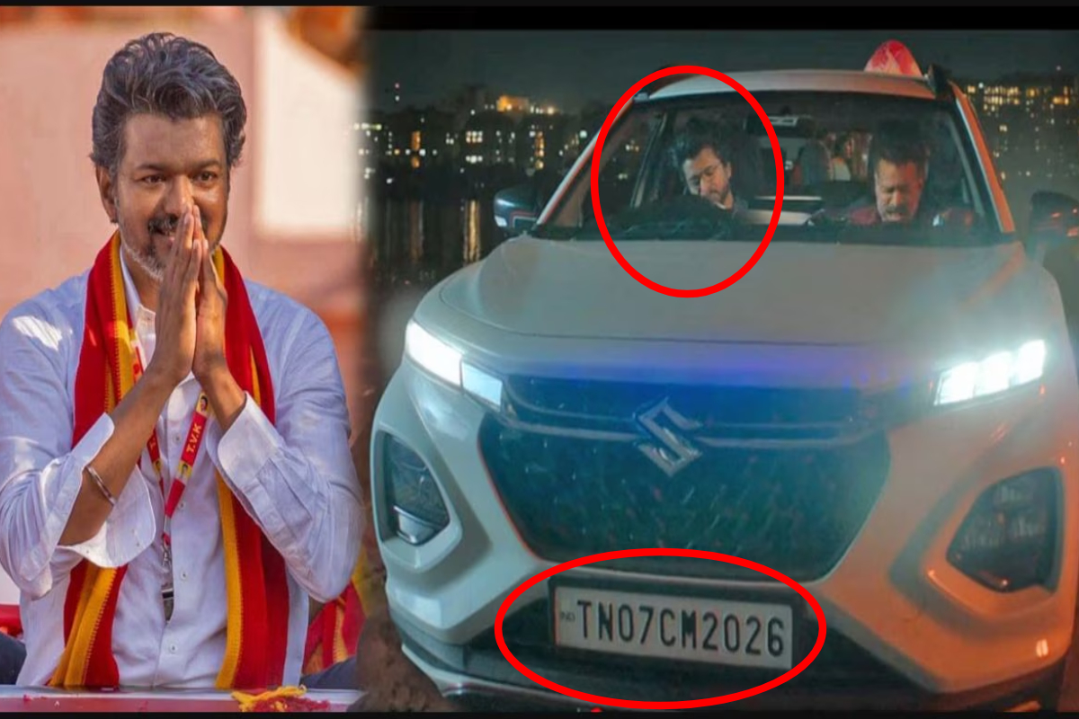 வைரலாகும் TN CM 2026 ; விஜய்யின் GOAT பட கார் | Tn Cm 2026 Goes Viral Vijay Car Movie Goat