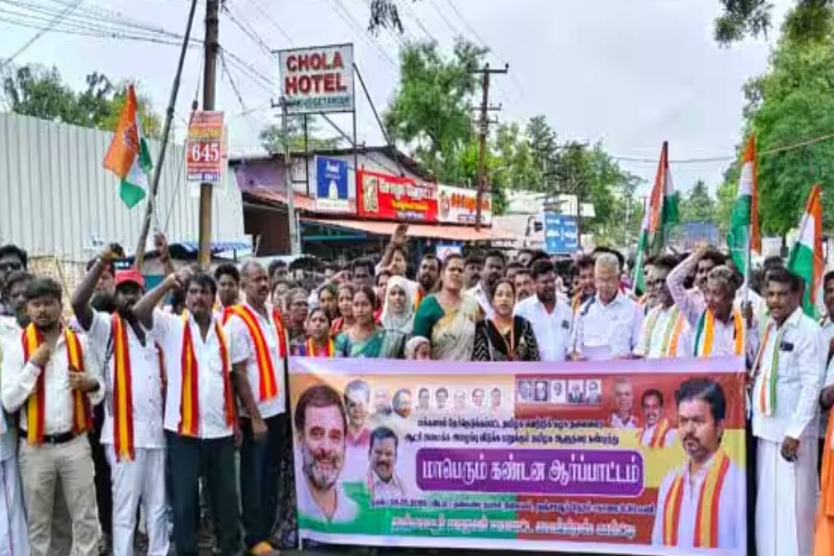 தமிழகம் முழுவதும் வெடித்துள்ள ஆர்ப்பாட்டம்! காங்கிரஸ் கட்சியினர் மீது திமுகவினர் தாக்குதல் - மயிலாடுதுறையில் பரபரப்பு | Dmk Attacked Congress Members Tamilnadu