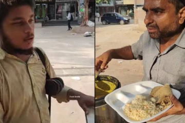 அந்த மனசு தான் கடவுள்...காசு வேண்டாம்! செருப்பு தைப்பவருக்கு உணவு கொடுத்த சாலையோர வியாபாரி