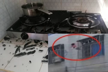 எரிவாயு அடுப்பு வெடித்ததில் பீதியடைந்த பெண் மேற்கொண்ட விபரீத செயல்!