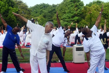 உடற்பயிற்சிகளில் ஈடுபட்ட ரணில் விக்கிரமசிங்க!