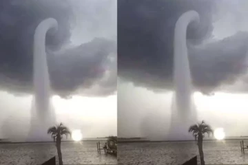 நடுக்கடலில் நீரை உறிஞ்சிய ராட்சத மேகம் - அரண்டு போன மீனவர்கள்!