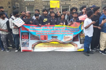 இனவழிப்புக்கு நீதிகோரி போராட்டத்தில் குதித்த புலம்பெயர் தமிழர்கள்..!