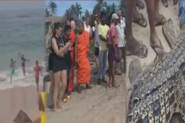 இலங்கை வந்த வெளிநாட்டவர்களுக்கு அச்சுறுத்தலாக மாறிய முதலை