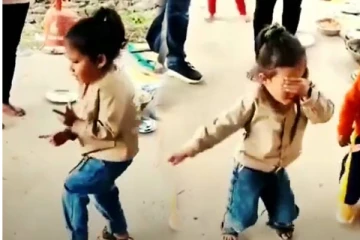 சூப்பர் ஸ்டெப்பை போட்டு செம்மா ஆட்டம் போட்ட குட்டி தேவதை! பிரபுதேவா தோற்று விடுவார் போல