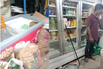 யாழில் பல்பொருள் அங்காடி மீது தாக்குதல் (Photos)