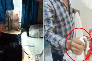 ரயிலின் ஏசி பெட்டிக்குள் புகுந்த பாம்பு; அலறிய பயணிகள் - வீடியோ வைரல்