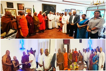 கொழும்பு ராமநிக்காய பீடத்தினரை சந்தித்த உலகத் தமிழர் பேரவையினர்(Photos)