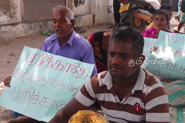 கிளிநொச்சியில் அட்டைப் பண்ணைகளை அகற்றித்தருமாறு கோரி போராட்டம் (Video) | Protest Demanding Cardboard Factories Kilinochchi