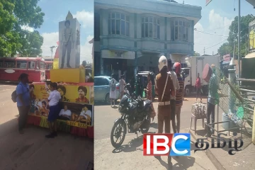 பருத்தித்துறைக்கு வந்தடைந்த தியாக தீபம் திலீபனின் ஊர்தி பவனி : பட்டாசு கொளுத்திய இளைஞன் காவல்துறையால் கைது