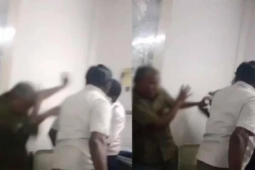 ஓட்டுநரை காலனியால் தாக்கிய மேலாளர் - அதிர்ச்சி வீடியோ காட்சிகள்