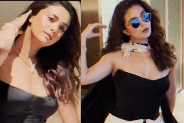 பாலிவுட் போனதும் இப்படியா!! கிளாமர் லுக்கில் மிரட்டும் கீர்த்தி சுரேஷ்..