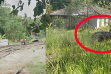 දුම්රියේ ගැටුණු පුද්ගලයෙකුට සිදුවූ දේ