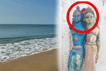 யாழ்.வடமராட்சி கடற்கரையில் கரையொதுங்கிய சிலை