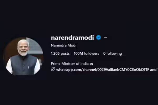 இன்ஸ்டாகிராமில் 100M.., புதிய சாதனை படைத்த பிரதமர் நரேந்திர மோடி | Pm Modi Reaches 100 Million Followers On Instagram