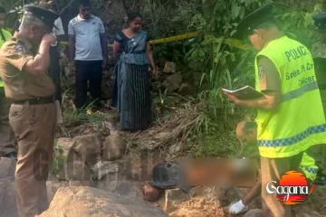 බෑගයෙන් මතු වූ මිනිස් හිස්කබල්