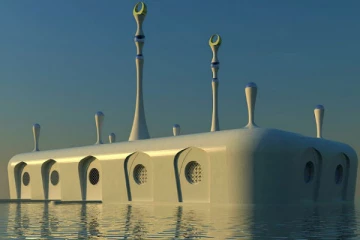 நீரில் மிதக்கும் 3 அடுக்கு மசூதி; நீருக்கடியில் தொழுகை - அதிசயம் ஆனால் உண்மை!