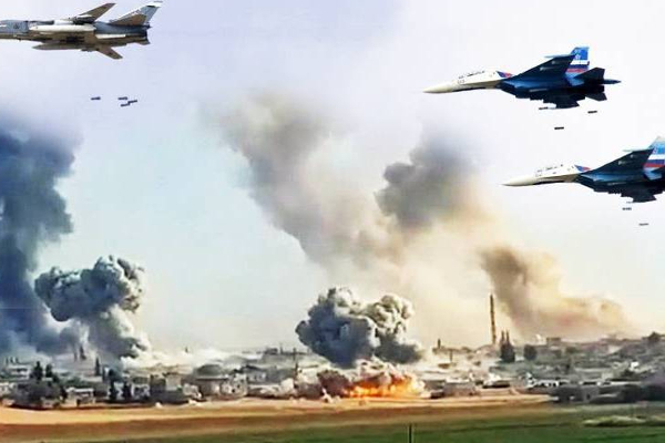 சிரியாவில் குண்டுமழை பொழிந்த ரஷ்ய போர் விமானங்கள் | Russia Air Plan Attack On Syria 13 Peoples Death