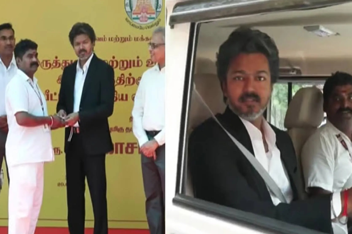 ஆம்புலன்ஸ் ஓட்டிய முதலமைச்சர் விஜய்! | Cm Vijay Drives New Vehicles Health Department