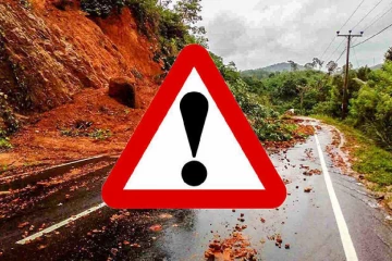 නායයෑම් අනතුරු ඇඟවීම් නිකුත් කරයි - හෙට දිනය දක්වා වලංගු නිවේදනය මෙන්න