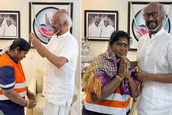 நேர்மைக்கு பாராட்டு: பத்மாவுக்கு தங்க சங்கிலி வழங்கிய ரஜினிகாந்த் | Rajinikanth Gifted Gold To Padma