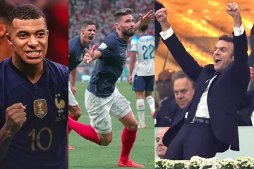 "மிகவும் பெருமைப்படுகிறேன்" கத்தாரில் பிரான்ஸ் அணியின் வெற்றியை நேரில் பார்த்து கொண்டாடிய மக்ரோன்!