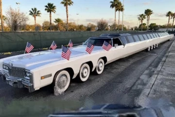 දෙපැත්තටම දුවන ලෝකයේ දිගම මෝටර් රථය මෙන්න...ලොවම පුදුම කරමින් කරලියට එයි.(PHOTOS)