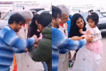 ரசிகை குழந்தையின் பிறந்தநாளை கேக் வெட்டி கொண்டாடிய நடிகர் அஜித்... வீடியோவுடன் இதோ