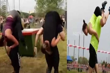 வெளிநாடொன்றில் இடம்பெற்ற வித்தியாசமான ஓட்டப்பந்தயம்!