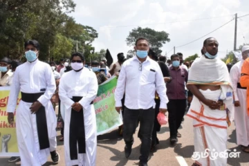 பொத்துவில் தொடக்கம் பொலிகண்டி வரையான தமிழர் பேரணி மன்னாரில் இருந்து வெள்ளாங்குளம் ஊடாக மல்லாவி நோக்கி பயணம்