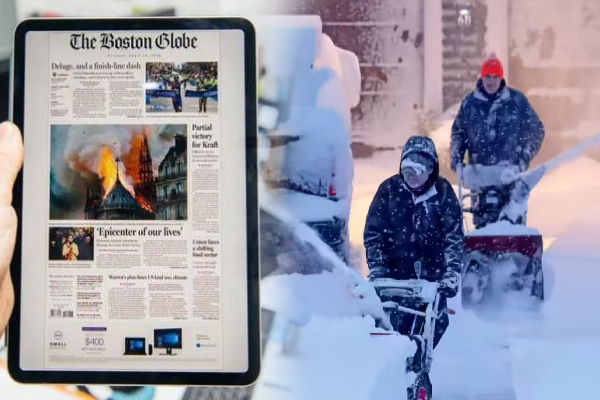 அமெரிக்காவில் கடும் பனிப்புயல் : 153 ஆண்டுகளில் முதல் முறை அச்சுப்பணியை நிறுத்திய நாளிதழ் | Newspaper Suspends Printing 1St Time 153 Years Us