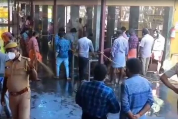 மண்டைக்காடு பகவதி அம்மன் கோயிலில் திடீர் தீ விபத்து - எம்.பி. - அமைச்சர் நேரில் ஆய்வு..!